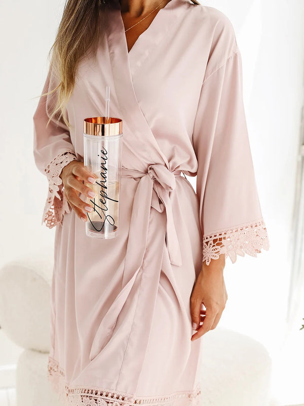 Personalised Acrylic Tumbler with Straw – Bridesmaid & Hen Party Gift - 500ml / 16 oz